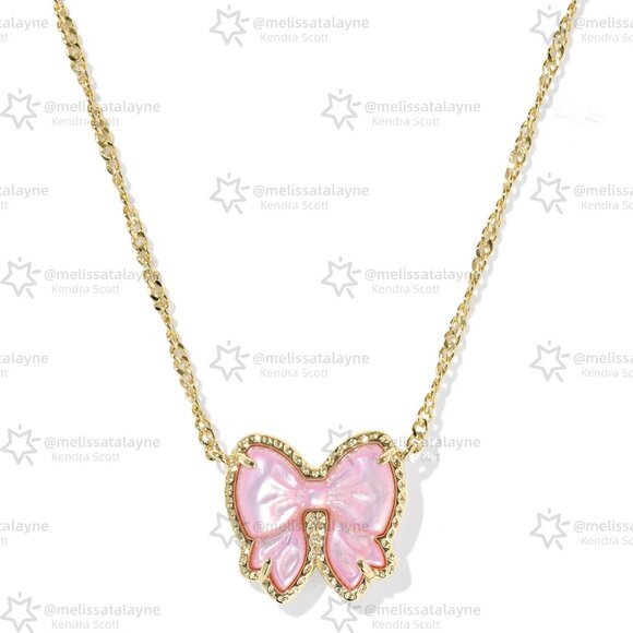 Kendra Scott Jewelry - Haley Bow Gold Short Pendant Necklace